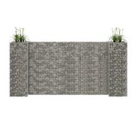 vidaXL H-Shaped Gabion Planter Steel Wire 260x40x120 cm