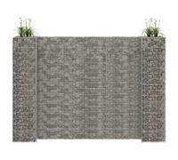 vidaXL H-Shaped Gabion Planter Steel Wire 260x40x180 cm