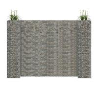 vidaXL H-Shaped Gabion Planter Steel Wire 260x40x180 cm UK