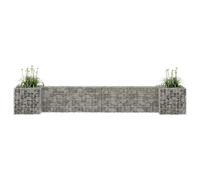 vidaXL H-Shaped Gabion Planter Steel Wire 260x40x40cm Gabion Basket Wall Pot