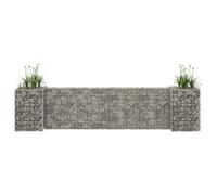 vidaXL H-Shaped Gabion Planter Steel Wire 260x40x60 cm