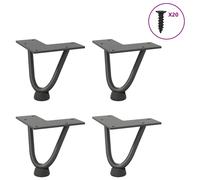 vidaXL Hairpin Legs for Coffee Table 4 pcs Anthracite 10 cm Solid Steel