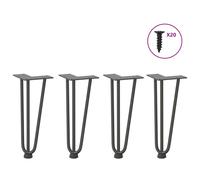 vidaXL Hairpin Legs for Coffee Table 4 pcs Anthracite 30 cm Solid Steel
