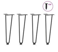 vidaXL Hairpin Legs for Coffee Table 4 pcs Anthracite 42 cm Solid Steel