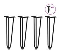 vidaXL Hairpin Legs for Coffee Table 4 pcs Black 42 cm Solid Steel