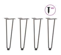 vidaXL Hairpin Legs for Coffee Table 4 pcs Natural Steel 42 cm Solid Steel