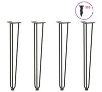 vidaXL hairpin legs for console tables for Console Table 4 pcs Anthracite 72 cm Solid Steel