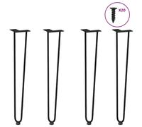 vidaXL Hairpin Table Legs 4 pcs Black 72 cm Solid Steel