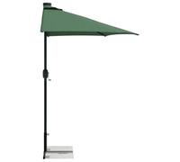 vidaXL Half Parasol Base Frame Black Steel for 32-38 mm Pole