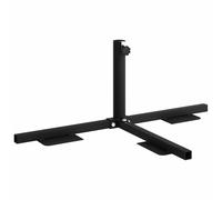 vidaXL Half Parasol Base Frame Black Steel for 32-38 mm Pole, Modern Parasol Bas