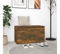 vidaXL Hall Bench 80x40x45 cm Smoked Oak Engineered Wood UK HOT