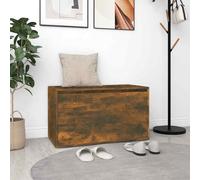 vidaXL Hall Bench 80x40x45 cm Smoked Oak Engineered Wood UK HOT