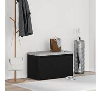 Hall Bench Black Oak 80x40x45 cm Engineered Wood