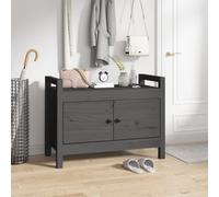 Vidaxl Hall Bench Grey 80X40X60 Cm Solid Wood Pine, Grey