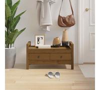 vidaXL Hall Bench Honey Brown 80x40x43 cm Solid Wood Pine UK HOT