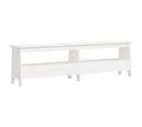 vidaXL Hall Bench Shoe Bench Wooden Storage Bench Seat White Solid Wood Pine