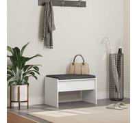 vidaXL Hall Bench with Cushion White 63 x 38 x 40 cm