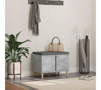 vidaXL Hall Bench with Cushion with Door Concrete Grey 60 x 38 x 46 cm