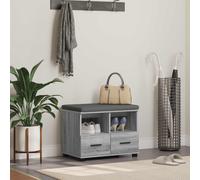 vidaXL Hall Bench with Cushion with Drawer Grey Sonoma 60 x 38 x 46 cm