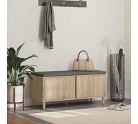 vidaXL Hall Bench with Cushion with Shelf Sonoma Oak 100 x 38 x 46 cm