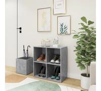 vidaXL Hall Shoe Cabinet Concrete Grey 105x35.5x70 cm Engineered Wood Durable
