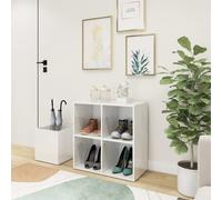 vidaXL Hall Shoe Cabinet High Gloss White 105x35.5x70 cm Engineered Wood