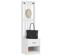 vidaXL Hall Tree SANDNES White 45x40x159.5 cm Solid Wood Pine
