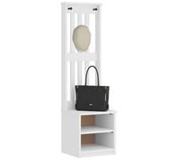 vidaXL Hall Tree SANDNES White 45x40x159.5 cm Solid Wood Pine