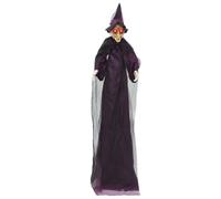 vidaXL Halloween Talking Witch Purple 125 x 216 cm Polyester,