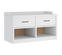 vidaXL Hallway Bench SANDNES White 87x40x50 cm Solid Wood Pine