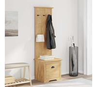 Hallway Cabinet Honey Brown Engineered Wood 50x40x156.7cm With Drawer & Shelves