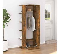 vidaXL Hallway Cabinets 2 pcs Smoked Oak Engineered Wood UK HOT