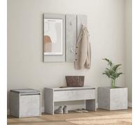 Vidaxl Hallway Furniture Set Concrete Grey Engineered Wood