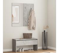 vidaXL Hallway Furniture Set Concrete Grey Engineered Wood, Grey