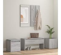 vidaXL Hallway Furniture Set Grey Sonoma Engineered Wood