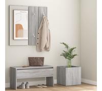 vidaXL Hallway Furniture Set Grey Sonoma Engineered Wood, Grey