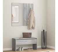 vidaXL Hallway Furniture Set Grey Sonoma Engineered Wood