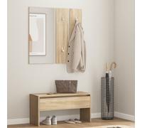 vidaXL Hallway Furniture Set Sonoma Oak Engineered Wood