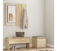 Hallway Furniture Set Engineered Wood Hall Bench Rack Multi Colours vidaXL