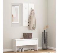 vidaXL Hallway Furniture Set White Engineered Wood
