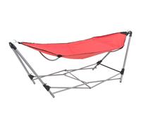vidaXL Hammock with Foldable Stand Red