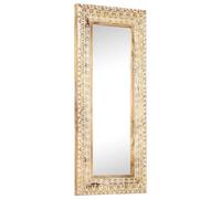 Vidaxl Hand-Carved Mirror 110X50X2.6 Cm Solid Mango Wood