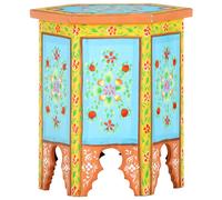 vidaXL Hand-painted Side Table Multicolour 38x33x42 cm Solid Mango Wood