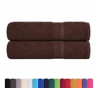 vidaXL Hand Towels 2 Pieces 50 x 100 cm 360 g/m 100% Cotton Brown