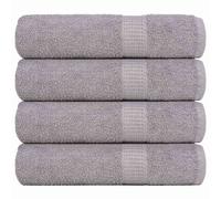 vidaXL Hand Towels 4 pcs Grey 50x100 cm 360 gsm 100% Cotton