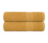 vidaXL Hand Towels 2 Pieces Gold 50 x 100 cm 360 g/m 100% Cotton