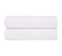 vidaXL Hand Towels "FROGN" 2 pcs White 50x100 cm 360 gsm