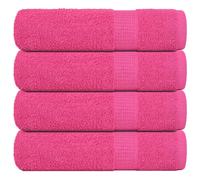 vidaXL Hand Towels "FROGN" 4 pcs Pink 50x100 cm 360 gsm
