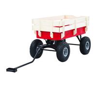 Hand Trolley 150 kg Red (145508) Steel & Pinewood Garden Cart with PU Wheels