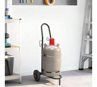 vidaXL Hand Trolley Black and Red 49 x 49 x 101 cm Steel